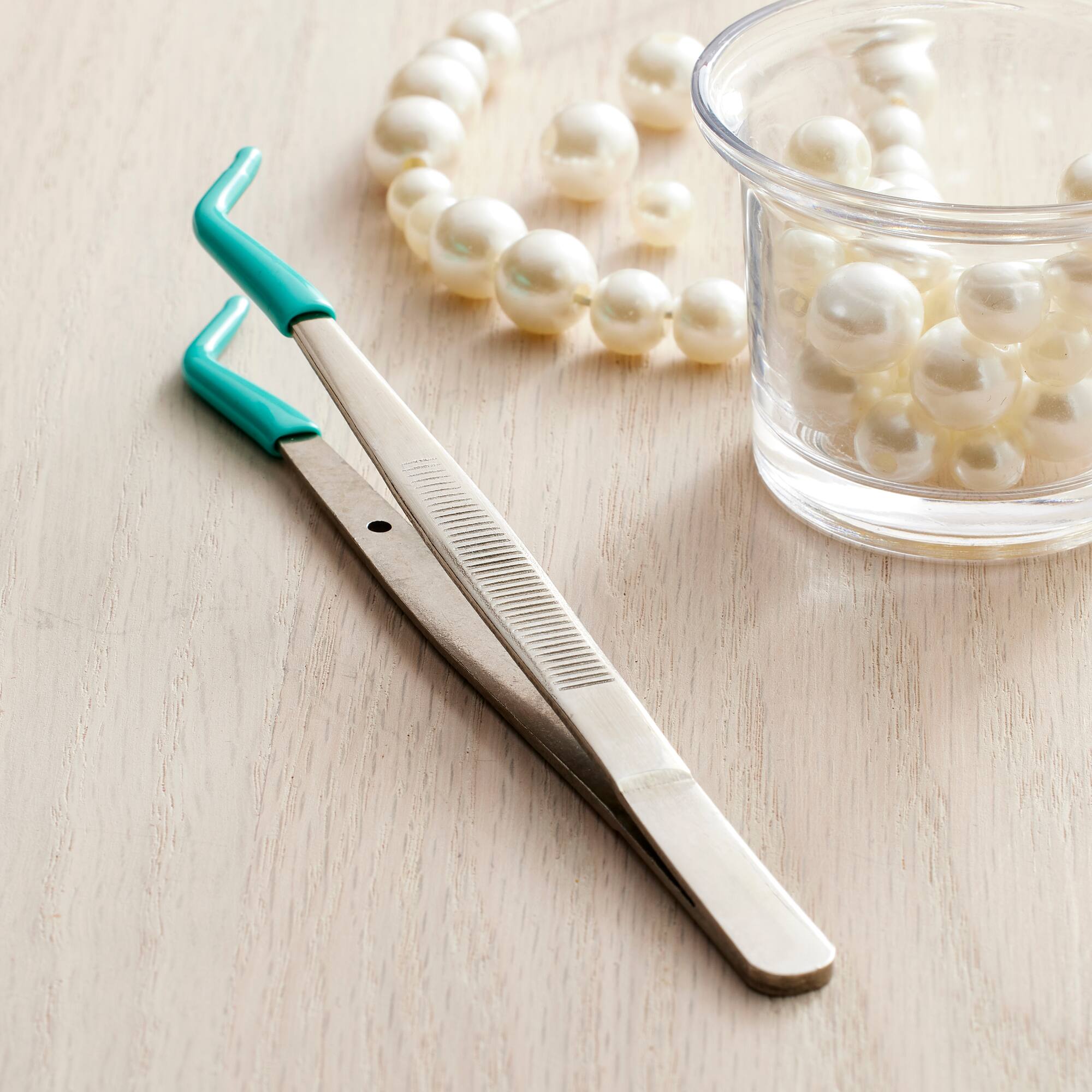 12 Pack: Bent Nose Tweezers by Bead Landing™